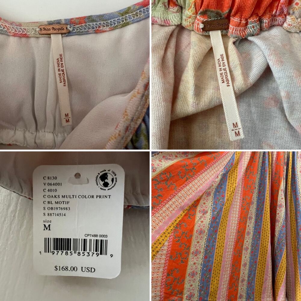 Free People As It Was Two Piece Skirt Set In Oak Multi Tropical Print Size M - Picture 10 of 16